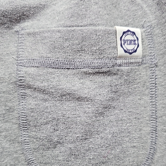 PINK Victoria's Secret Gray Sweatpants with White Patch - Picture 4 of 11